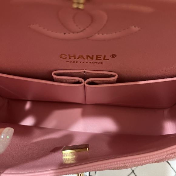Chanel Small Classic Flap 22C pink caviar - Picture 11 of 11